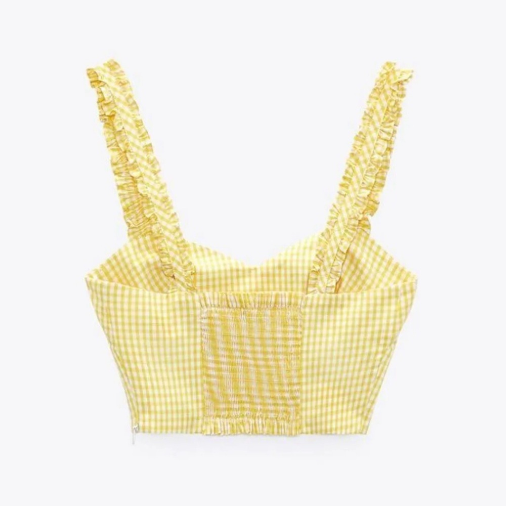 Zara Gingham Crop Top - Picture 5 of 10